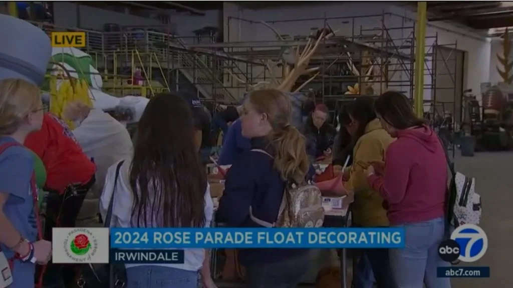 Rose Parade Floats Come to Life in Irwindale